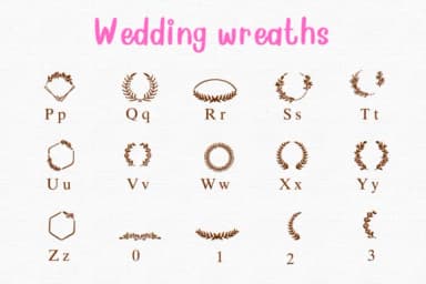 Wedding Wreaths by Nongyao — Dingbats Font — thumbnail 4