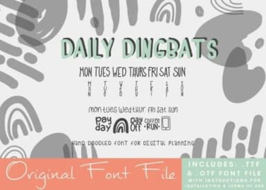 Weekday Dingbats by Moe Howard — Dingbats Font — thumbnail 1