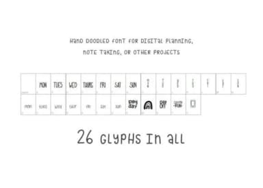 Weekday Dingbats by Moe Howard — Dingbats Font — thumbnail 2