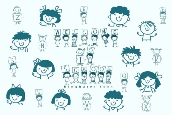Welcome to School by Chonada — Dingbats Font