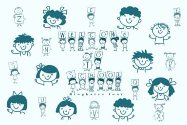 Welcome to School by Chonada — Dingbats Font — thumbnail 1