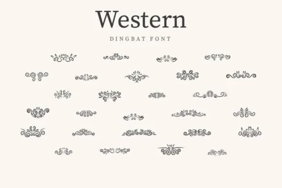 Western by CraftedType Studio — Dingbats Font