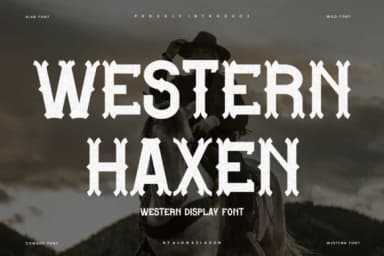 Western Haxen by alonkelakon — Slab Serif Font — thumbnail 1