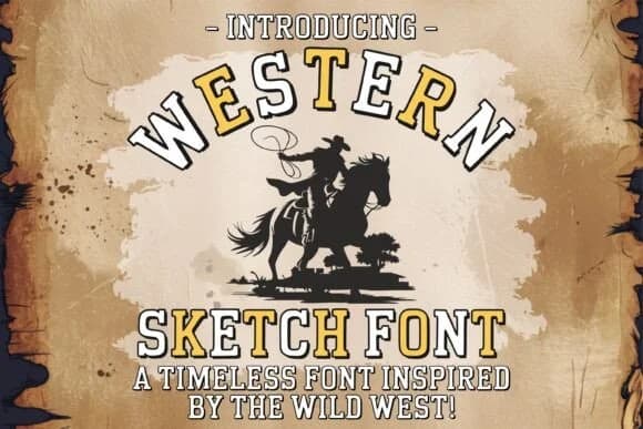 Western Sketch by TonisArtStudio — Slab Serif Font