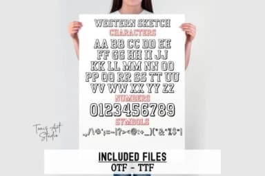 Western Sketch by TonisArtStudio — Slab Serif Font — thumbnail 8