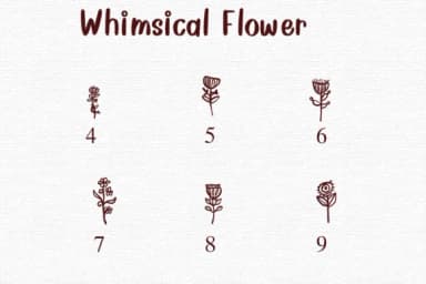 Whimsical Flower by Nongyao — Dingbats Font — thumbnail 4