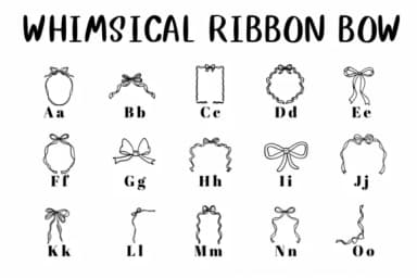 Whimsical Ribbon Bow by CHANOK — Dingbats Font — thumbnail 2