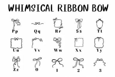 Whimsical Ribbon Bow by CHANOK — Dingbats Font — thumbnail 3