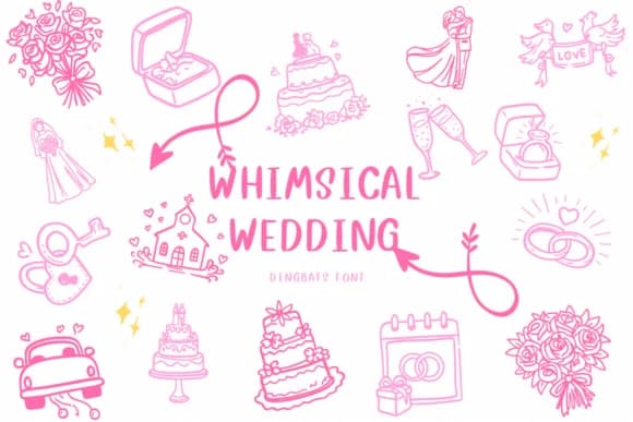 Whimsical Wedding by CHANOK — Dingbats Font