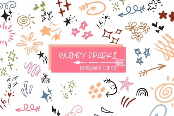 Whimsy Sparkle by Sirinart — Dingbats Font — preview 1