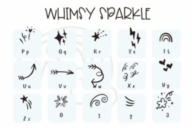 Whimsy Sparkle by Sirinart — Dingbats Font — thumbnail 3