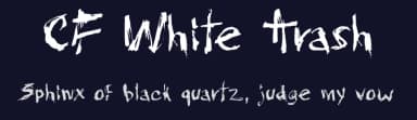 CF White Trash by Cloutierfontes — Script Handwritten Font — thumbnail 2