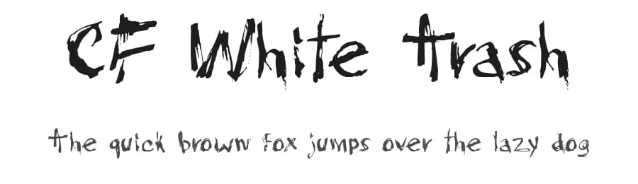 CF White Trash by Cloutierfontes — Script Handwritten Font