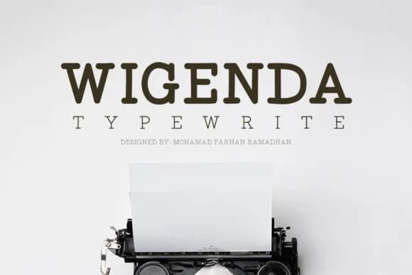 Wigenda Typewrite by Mofr24 Studio — Slab Serif Font — preview 1