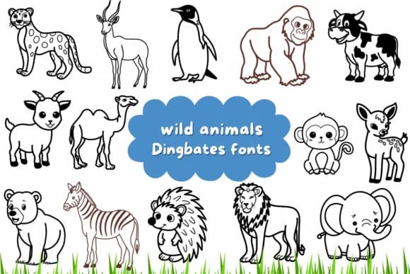 Wild Animals by Natchuta — Dingbats Font