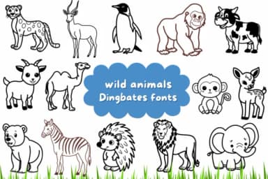 Wild Animals by Natchuta — Dingbats Font — thumbnail 1