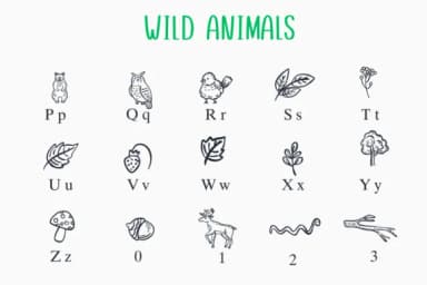 Wild Animals by Nongyao — Dingbats Font — thumbnail 3