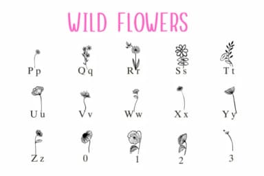 Wild Flowers by Nongyao — Dingbats Font — thumbnail 3