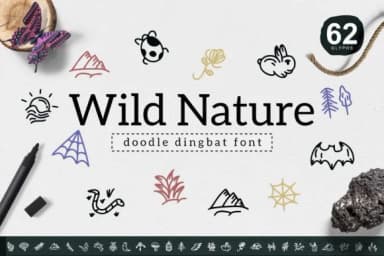 Wild Nature by YandiDesigns — Dingbats Font — thumbnail 1