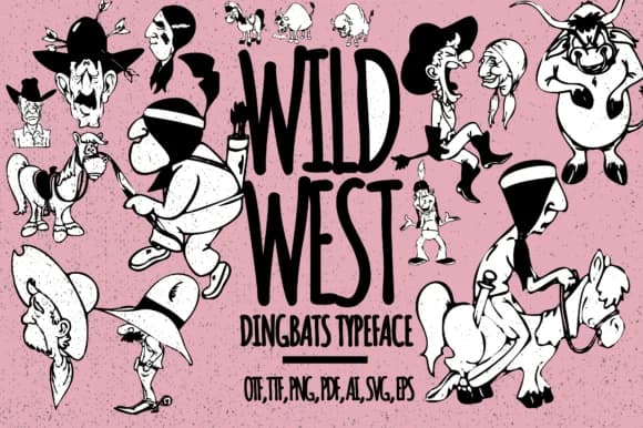 Wild West by Minimalistartstudio — Dingbats Font