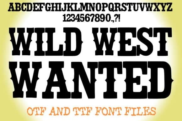 Wild West Wanted by squeebcreative — Slab Serif Font