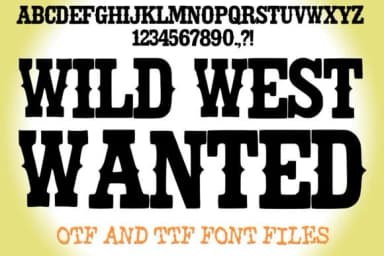 Wild West Wanted by squeebcreative — Slab Serif Font — thumbnail 1