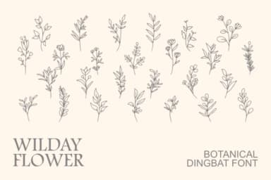 Wilday Flower by Intype Studio — Dingbats Font — thumbnail 1