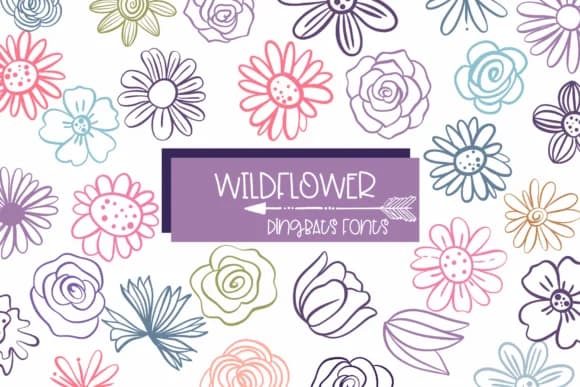 Wildflower by Sirinart — Dingbats Font