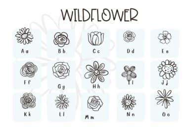 Wildflower by Sirinart — Dingbats Font — thumbnail 2