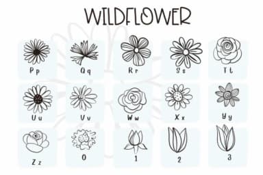 Wildflower by Sirinart — Dingbats Font — thumbnail 3