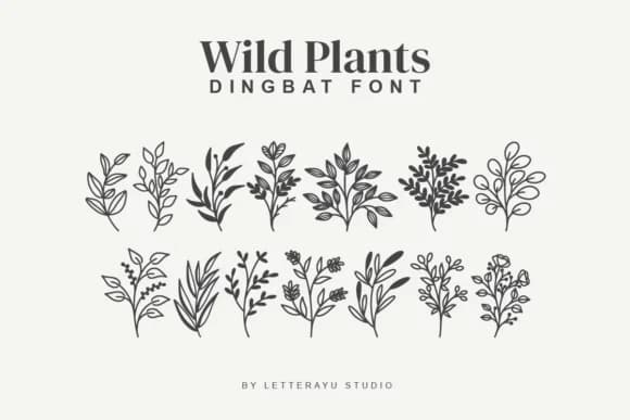 Wildplants by Letterayu — Dingbats Font