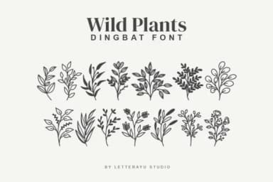 Wildplants by Letterayu — Dingbats Font — thumbnail 1
