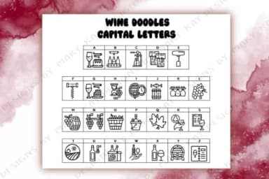 Wine Doodles by Mary Kay's Magic — Dingbats Font — thumbnail 2