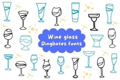 Wine Glass by Natchuta — Dingbats Font — thumbnail 1
