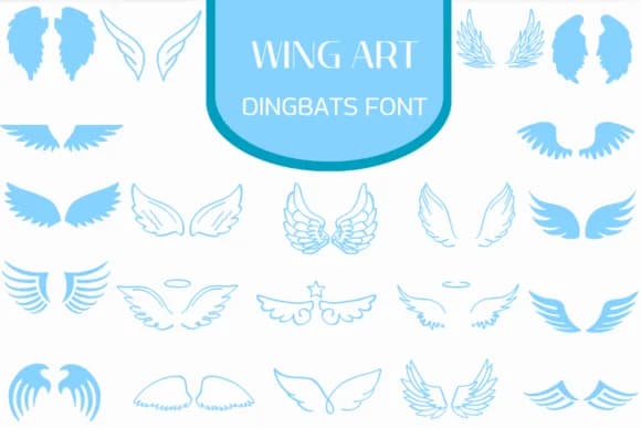 Wing Art by Heartcraft Atelier — Dingbats Font