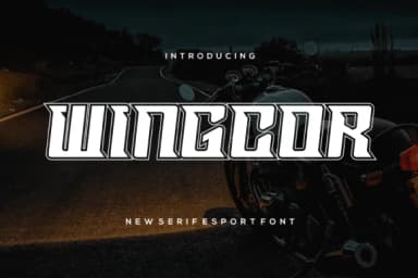 Wingcor by riotama85 — Slab Serif Font — thumbnail 1