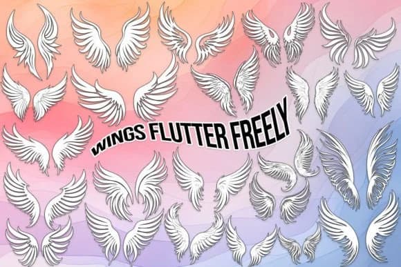 Wings Flutter Freely by MOMAT THIRTYONE — Dingbats Font