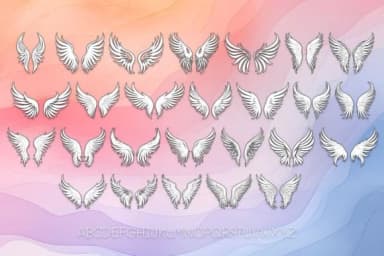 Wings Flutter Freely by MOMAT THIRTYONE — Dingbats Font — thumbnail 2