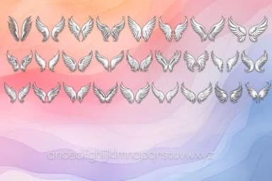 Wings Flutter Freely by MOMAT THIRTYONE — Dingbats Font — thumbnail 3