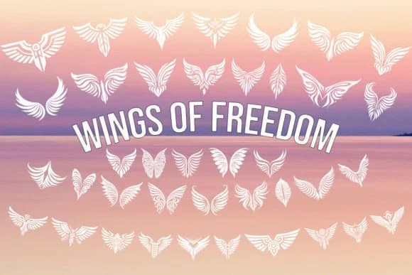 Wings of Freedom by MOMAT THIRTYONE — Dingbats Font