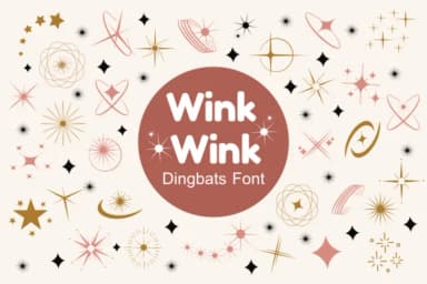 Wink Wink by Nun Sukhwan — Dingbats Font — thumbnail 1