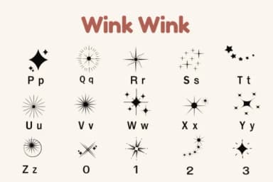 Wink Wink by Nun Sukhwan — Dingbats Font — thumbnail 3
