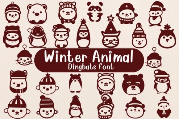 Winter Animal by Nongyao — Dingbats Font