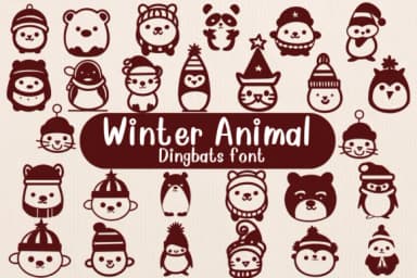 Winter Animal by Nongyao — Dingbats Font — thumbnail 1