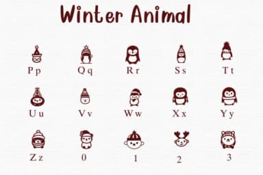 Winter Animal by Nongyao — Dingbats Font — thumbnail 3