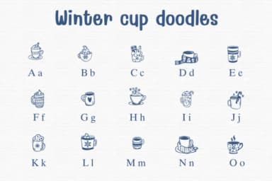 Winter Cup Doodles by Sontaya — Dingbats Font — thumbnail 2