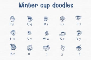 Winter Cup Doodles by Sontaya — Dingbats Font — thumbnail 3