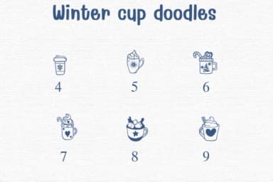 Winter Cup Doodles by Sontaya — Dingbats Font — thumbnail 4