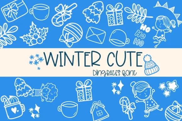 Winter Cute by Sirinart — Dingbats Font