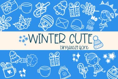 Winter Cute by Sirinart — Dingbats Font — thumbnail 1